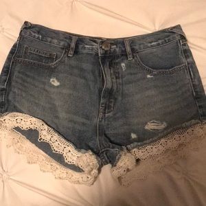 Free People denim shorts